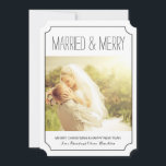 Klassiskt gift och God jul-foto Julkort<br><div class="desc">Klassiskt gift och God jul-fotokort - Skapat med Färgdesigner Inc. All text kan ändras! Alla formgivningar är skyddade enligt upphovsrätten 2008-2014.</div>