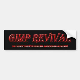 Klassiskt Gimp Revival Bumper-märke Bildekal