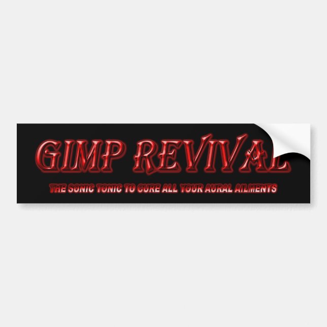 Klassiskt Gimp Revival Bumper-märke Bildekal (Framsidan)