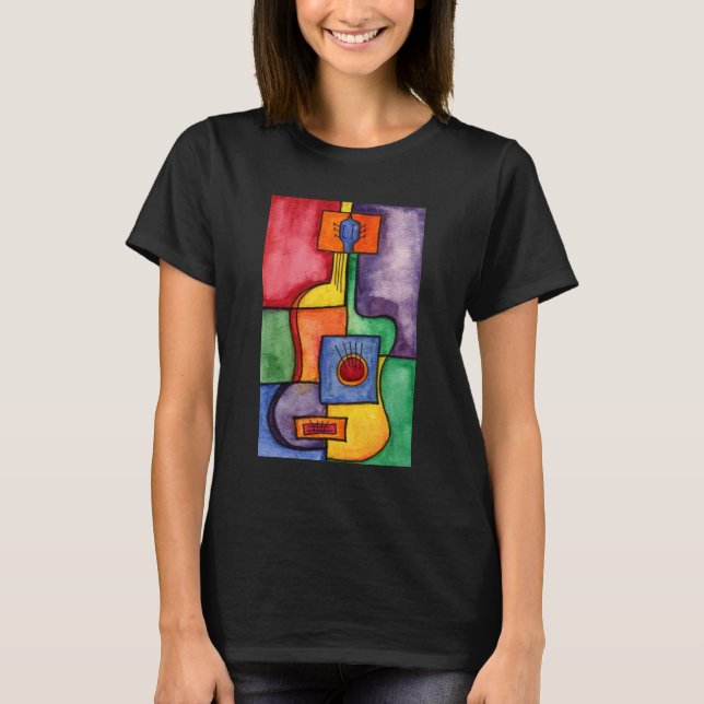 Klassiskt gitarr t-shirt (Framsida)