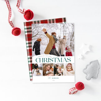 Klassiskt God jul 5-fotojulkort Julkort