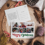 Klassiskt God jul år i bild 6-foto Helg Vykort<br><div class="desc">Högsäsongen firas med det här unika, klassiska God jul-året i recension 6-fotovykort för helgdag med en liten vintage charm. Den minimalistiska utformningen visar upp en rödpalett och en färg-palett med elegant och grönt, och frammanar vinterens mysiga anda. Dess moderna och roligt dragningskraft, parad med den traditionella formuleringen, skapar en perfekt...</div>