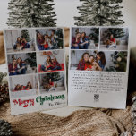 Klassiskt God jul Lodrät Nine Photo Julkort<br><div class="desc">Fira säsongen med det här unika, klassiska God jul-lodrät nio fotokort med helgdag med en liten vintage-charm. Den minimalistiska utformningen visar upp en rödpalett och en färg-palett med elegant och grönt, och frammanar vinterens mysiga anda. Dess moderna och roligt dragningskraft, parad med den traditionella formuleringen, skapar en perfekt balans mellan...</div>