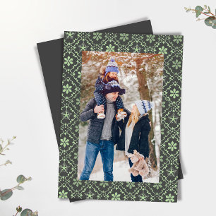 Klassiskt God jul One Photo Snowflake Julkort