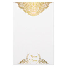 Klassiskt golden Personlig Stationery