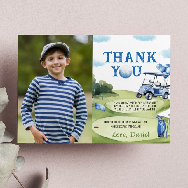 Klassiskt Golf Boy Birthday Photo - tackkort Tack Kort (Skapare uppladdad)