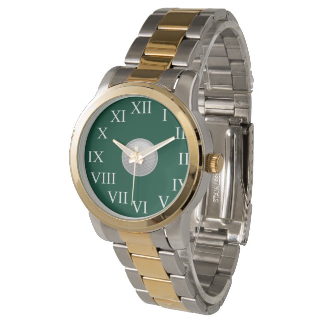 Klassiskt golfklocka present armbandsur (Vinklad)