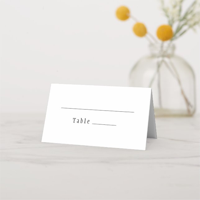 Klassiskt gotiskt vitt Bröllop-monteringskort Placeringskort (Framsida)