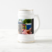 Klassiskt Grått/Blue Stein 22oz Tyskt öl Mugg