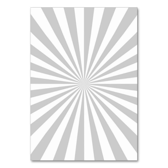 Klassiskt Grått Burst Spinning Wheel Anpassa det h Bordsnummer (Baksidan)