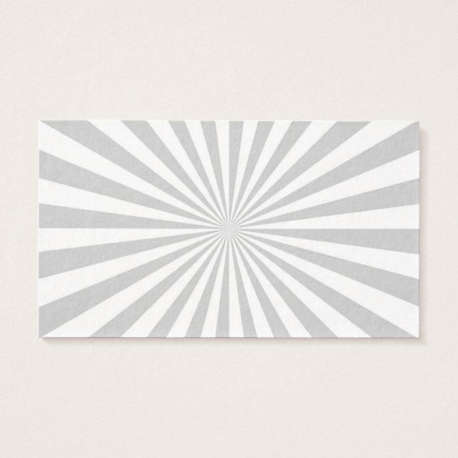 Klassiskt Grått Burst Spinning Wheel Anpassa det h Visitkort (Baksidan)