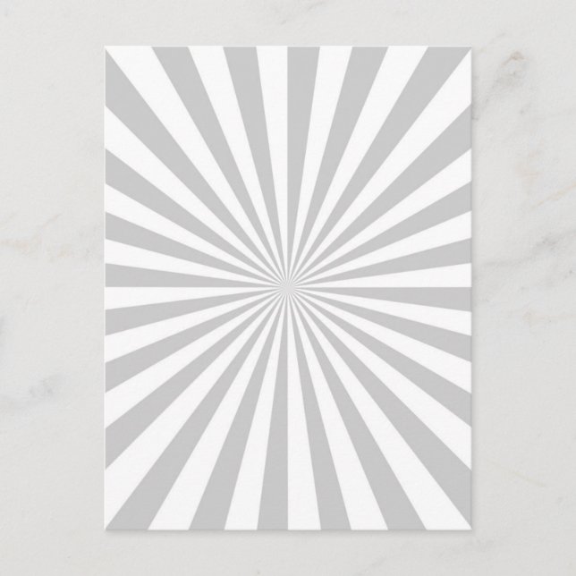 Klassiskt Grått Burst Spinning Wheel Anpassa det h Vykort (Framsida)