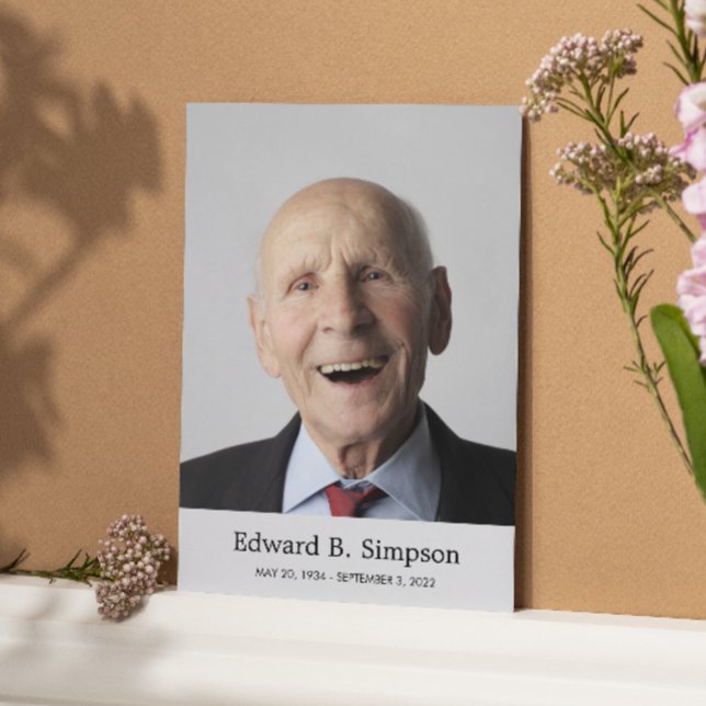 Klassiskt Grått-funktionellt bönekort med foto Tilläggskort (Skapare uppladdad)