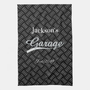 Klassiskt Grått Grått Garage Hand Kitchen Grease T Kökshandduk