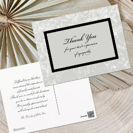 Klassiskt Grått Sympathy Tack Postcard Vykort