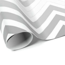 Klassiskt grått, vit chevron zigzag glad helg presentpapper