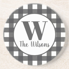 Klassiskt Grått White Buffalo Play Monogram Underlägg