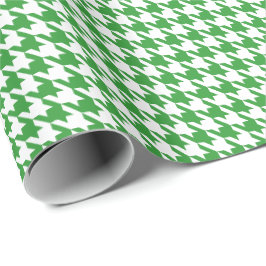 Klassiskt grönt och vitt rutmönster presentpapper