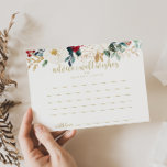 Klassiskt Guld Blommigt Bröllop Advice-kort Vykort<br><div class="desc">Detta klassiska rådgivningskort för guld blommigt bröllop är en perfekt för ett bröllop som är ett näsborre. Utformningen har vattenfärgade vita blommor, blommor och bär från guld med grönt i elegant buketter. De här korten är perfekter för bröllop, möhippa, babydusch, studentfest och mycket mer. Anpassa korten med namn från bruden...</div>