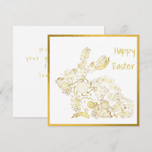 Klassiskt Guld Bunny Påsk-kort