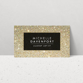 Klassiskt Guld Glitter Makeup-Affärskort Visitkort