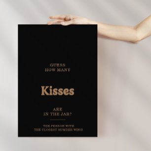 Klassiskt Guld Hur Många Kyssar Bröllopsfestspel Poster
