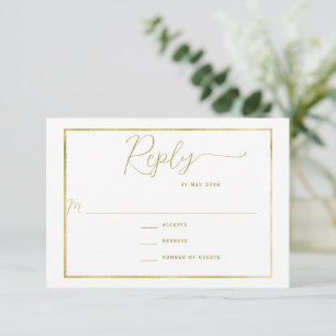 Klassiskt Guld Ram-Elegant, enkelt QR-svarskort OSA Kort