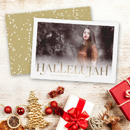 Klassiskt Hallelujah Religiösa julfotkort Julkort