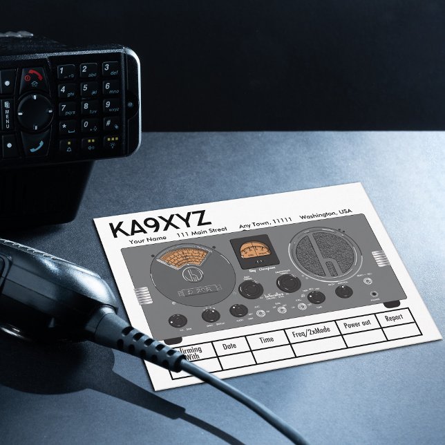 Klassiskt Hallicrafters S 20R Radio Receiver QSL Vykort (Skapare uppladdad)