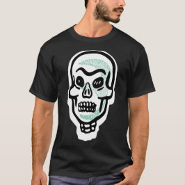 Klassiskt Halloween Skull | Högdagrar för grönt T Shirt