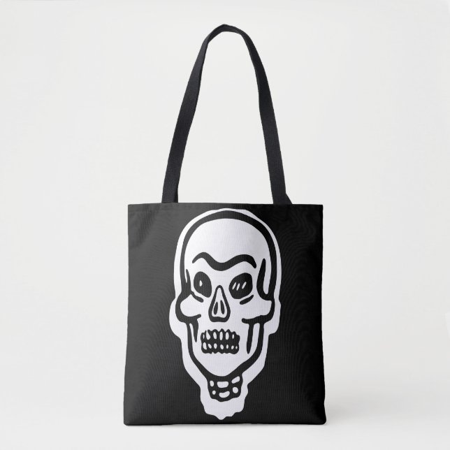Klassiskt Halloween Skull Tygkasse (Framsida)