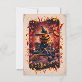 Klassiskt hälsningskort för Happy halloween nr 4 Inbjudningar