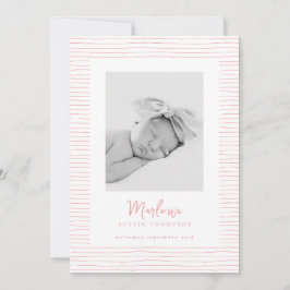 Klassiskt handtaget meddelande om Rosa av stripe-f Inbjudningar