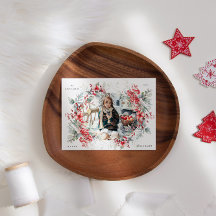 Klassiskt Helgdag Berries ett fotokort