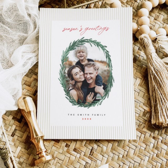 Klassiskt Helgdag för julklapp Julkort (Skapare uppladdad)