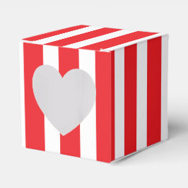 Klassiskt hjärta med röda och vita ränder 2x2x2 presentaskar