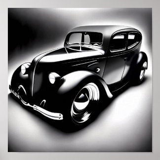 Klassiskt Hot rod / b&Poster Poster