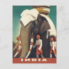 Klassiskt Indien vintage resor poster illustration Vykort