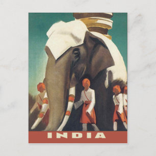 Klassiskt Indien vintage resor poster illustration Vykort