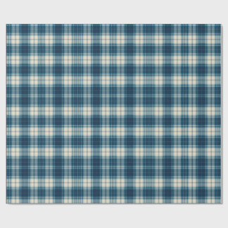 Klassiskt indigo-rutigt omslagspapper presentpapper