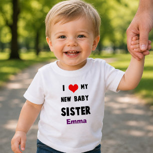 Klassiskt Jag älskar min nya lillasyster T-shirt