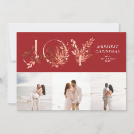 Klassiskt Jul - rött JOBY 3 Photo Julkort