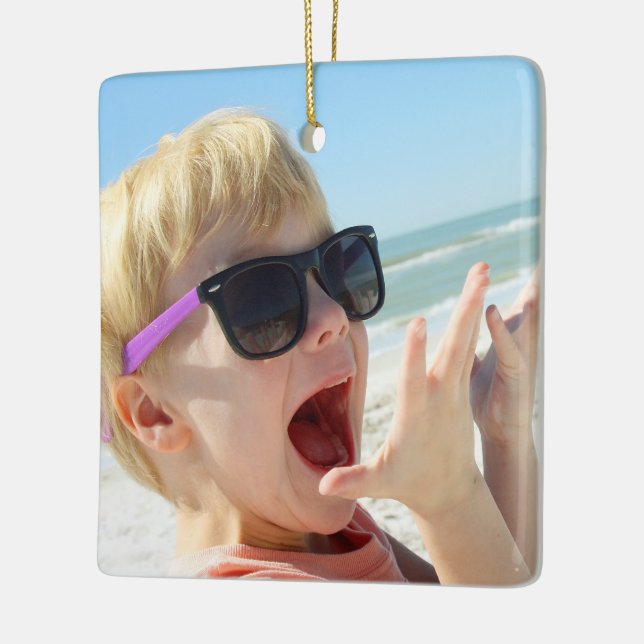 Klassiskt julfoto Helgdag 2 Julgransprydnad Keramik (Vänster)