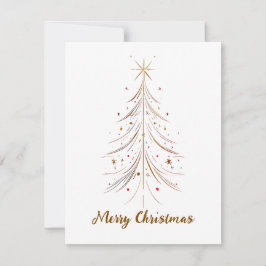 Klassiskt Julgran, modern, minimalistisk design Julkort