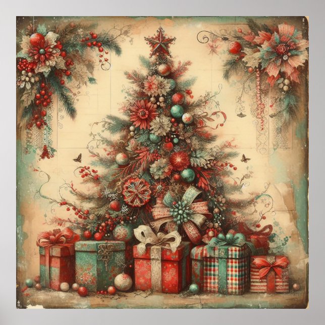 Klassiskt Julgran Poster (Framsidan)