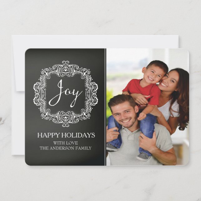 Klassiskt julkort för glädjefyllda högtider (Framsida)