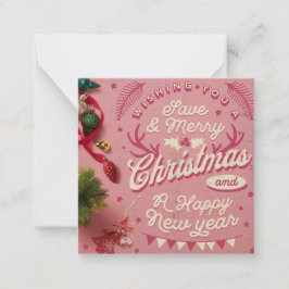 Klassiskt julkort,Önskar dig God jul Anteckningskort