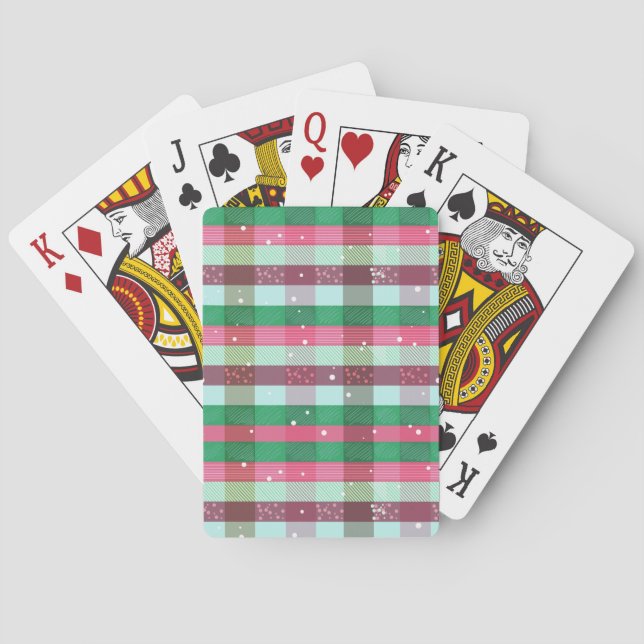 Klassiskt julrandigt mönster casinokort (Baksidan)