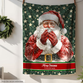 Klassiskt Jultomten, vattenfärgsblanket i Helgdag Fleecefilt