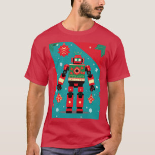 Klassiskt jultröjmönster Robot T Shirt